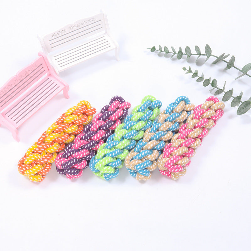 Cotton Rope Ball Toy – Interactive Chew & Fetch for Small & Medium Dogs