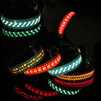 LED Luminous Leather Dog Collar – Engraved Style & Night Visibility
