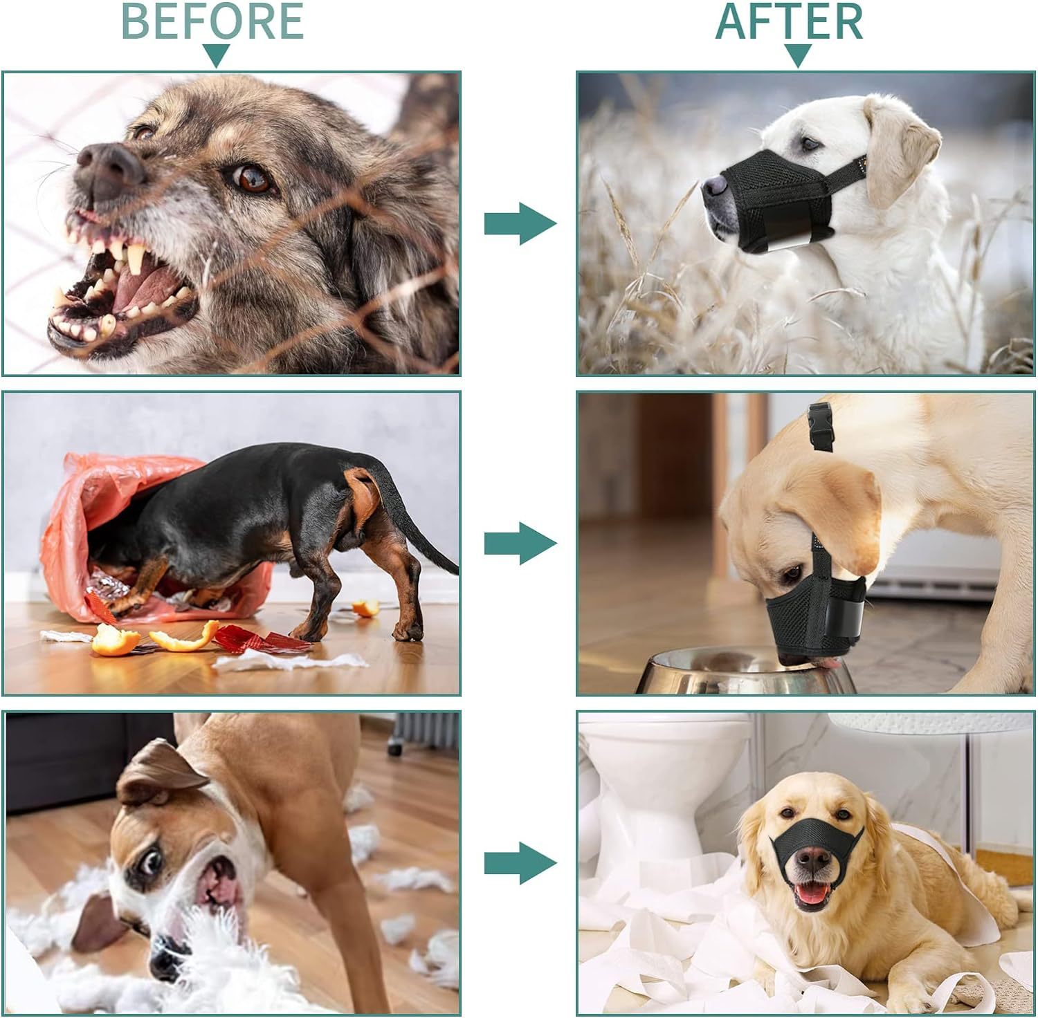 Mesh Front-Opening Dog Muzzle – Comfortable Anti-Bite & Pant-Friendly Design