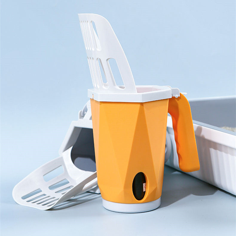Self-Cleaning Cat Litter Scoop – Hygienic, One-Handed Operation for Easy Waste Removal