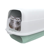 Fully Enclosed Cat Litter Box – Anti-Splash, Easy Clean, Spacious Design