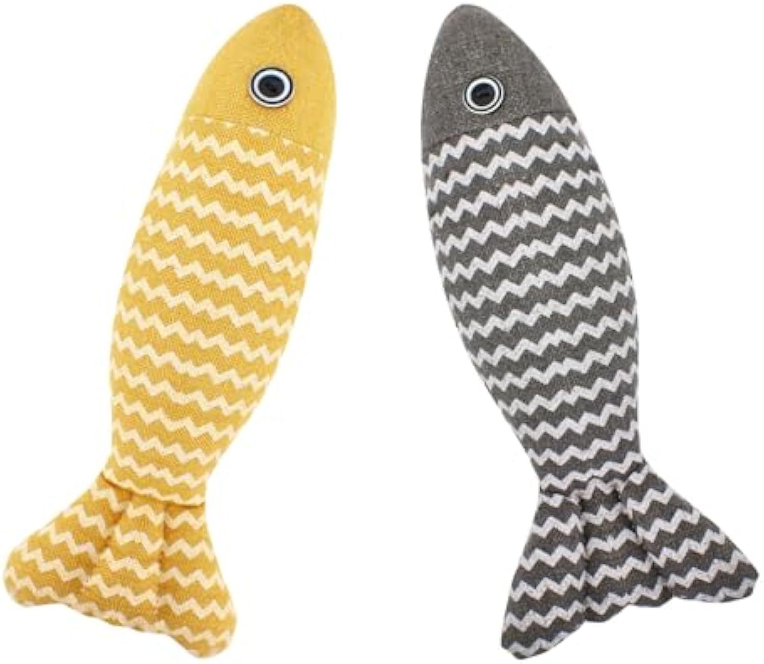 3-Piece Catnip Fish Kicker Toy Set – Crinkle Sound, Soft Linen
