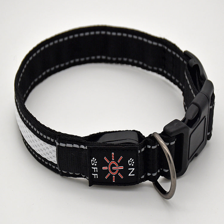 Two-Tone Reflective Mesh Collar – Waterproof Night Safety for Dogs