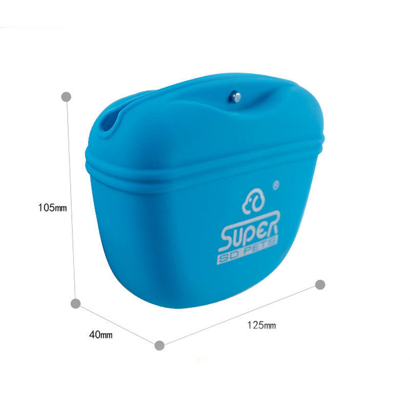 Premium Silicone Dog Training Treat Bag – Portable, Leak-Proof, Eco-Friendly Pouch for Wet & Dry Food – Magnetic Closure with Belt Clip