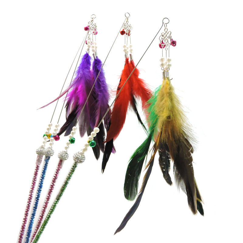 Interactive Feather Bells Cat Toy | Engaging Bell & Feather Teaser for Cats