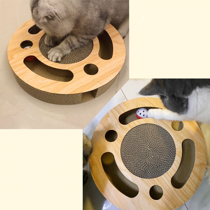 Interactive Cat Scratcher Ball with Bell – Large Claw Sharpener Toy