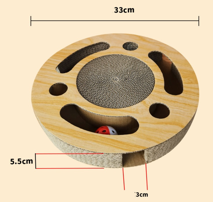 Interactive Cat Scratcher Ball with Bell – Large Claw Sharpener Toy