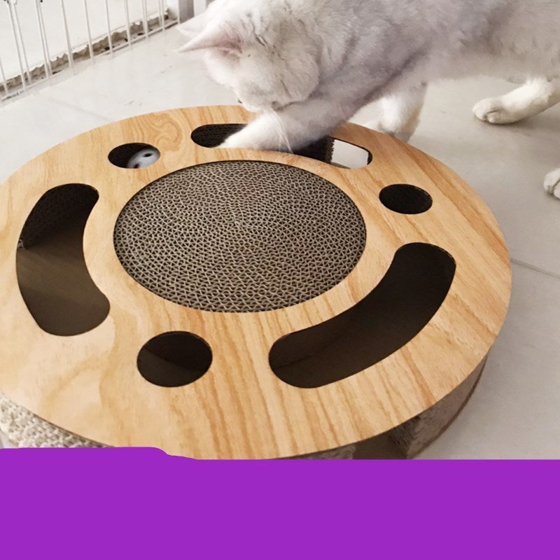 Interactive Cat Scratcher Ball with Bell – Large Claw Sharpener Toy
