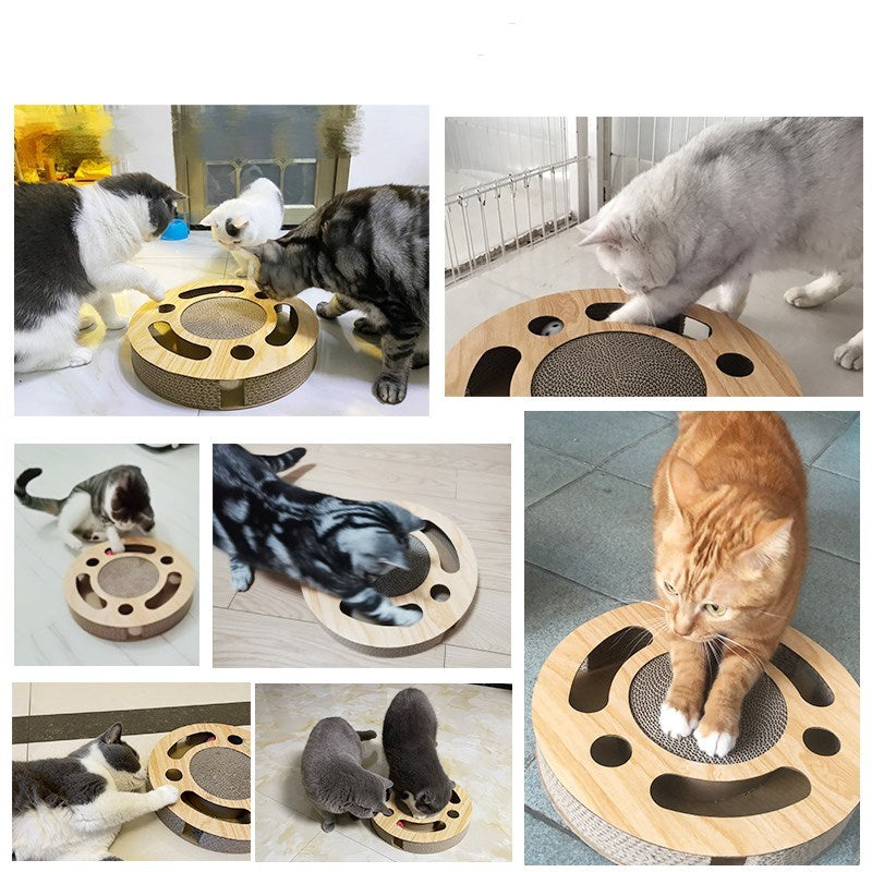 Interactive Cat Scratcher Ball with Bell – Large Claw Sharpener Toy