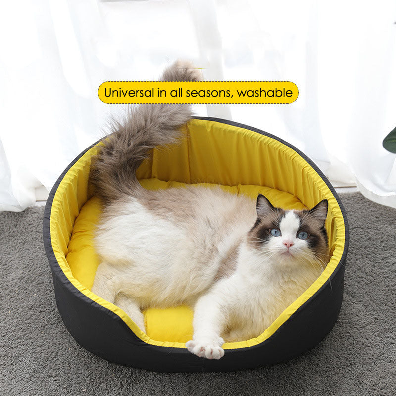Universal Washable Pet Kennel for All Seasons | Winter Warm & Deep Sleep Cat & Dog Bed