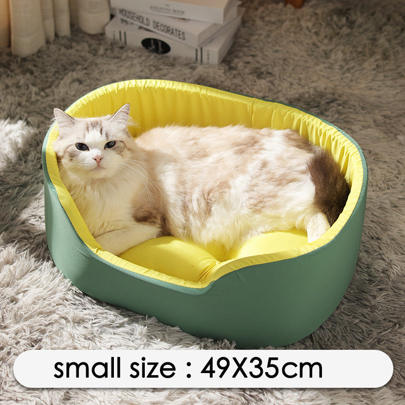 Universal Washable Pet Kennel for All Seasons | Winter Warm & Deep Sleep Cat & Dog Bed