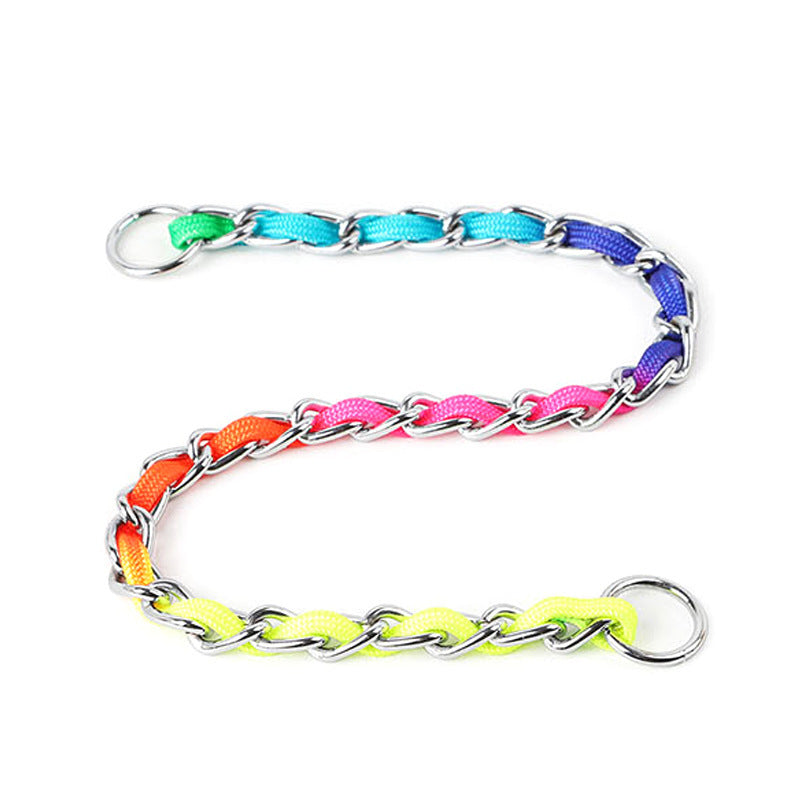 Rainbow Metal Dog Leash – “Ulysses” Style for Small & Medium Pups