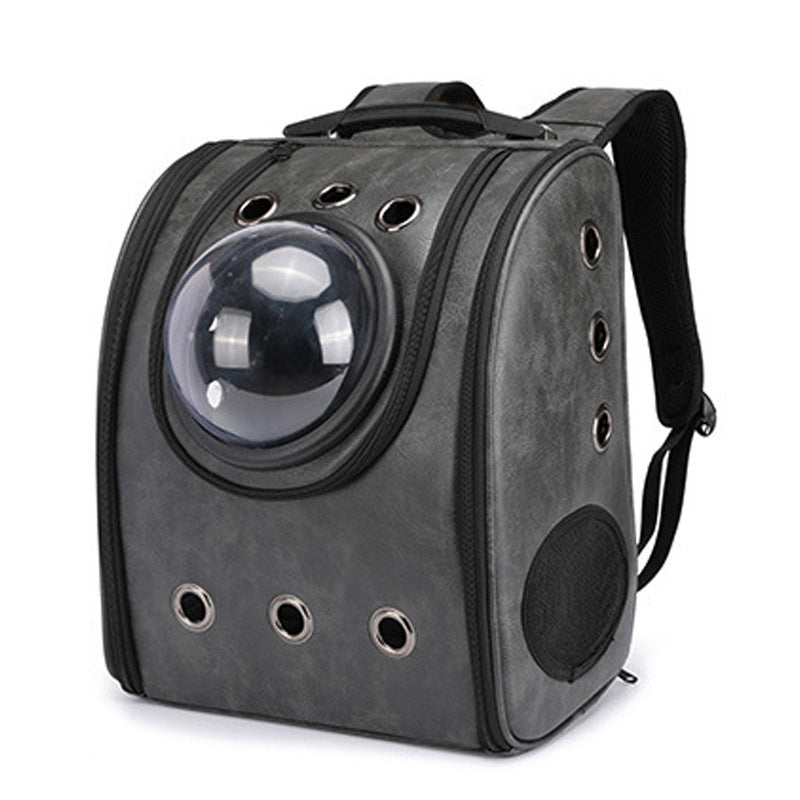 Explosive Cat Bag | Portable Cat Backpack Carrier | Space Capsule Design | PU Leather | Travel-Friendly
