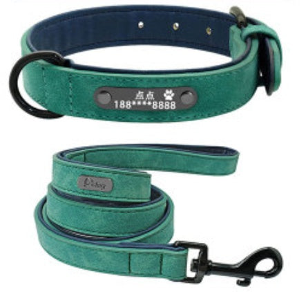 Traction Rope Lettered Dog Collar with Anti-Lost Tag – Stylish & Secure
