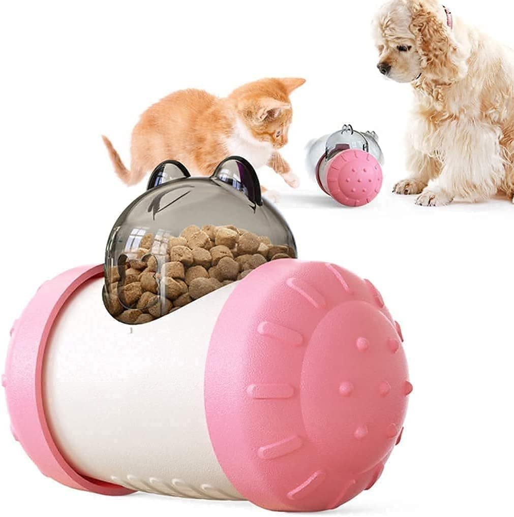 Interactive Treat Dispensing Toy – Dual Ball Design for Cats & Dogs, Adjustable Difficulty,