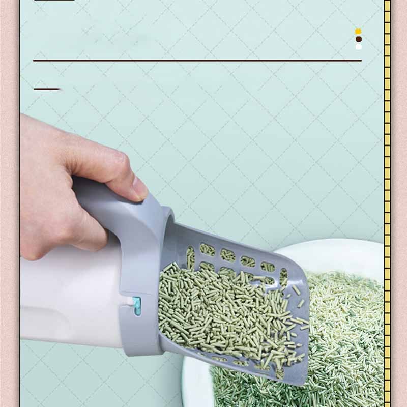 Removable Plastic Integrated Cat Litter Scoop Set – Ergonomic Handle, Easy Clean