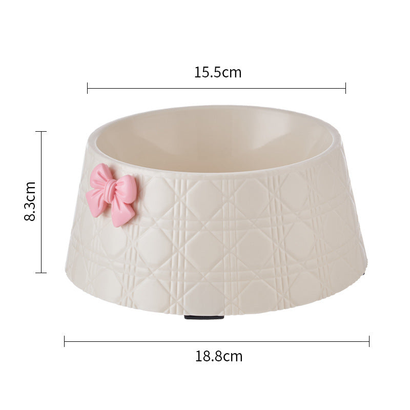 Bowknot Diamond Pet Feeding Bowl – Sweet & Stylish Feeder for Puppies & Cat