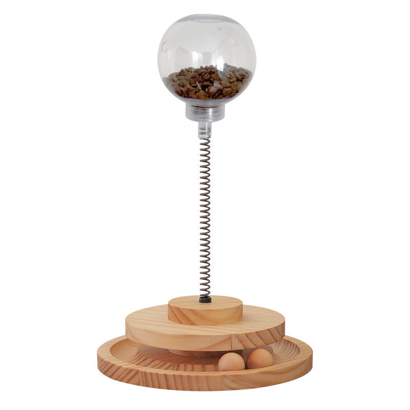 Interactive Cat Treat Dispenser Toy | Catnip Spring Toy for Cats & Small Dogs | Slow Feeder Enrichment