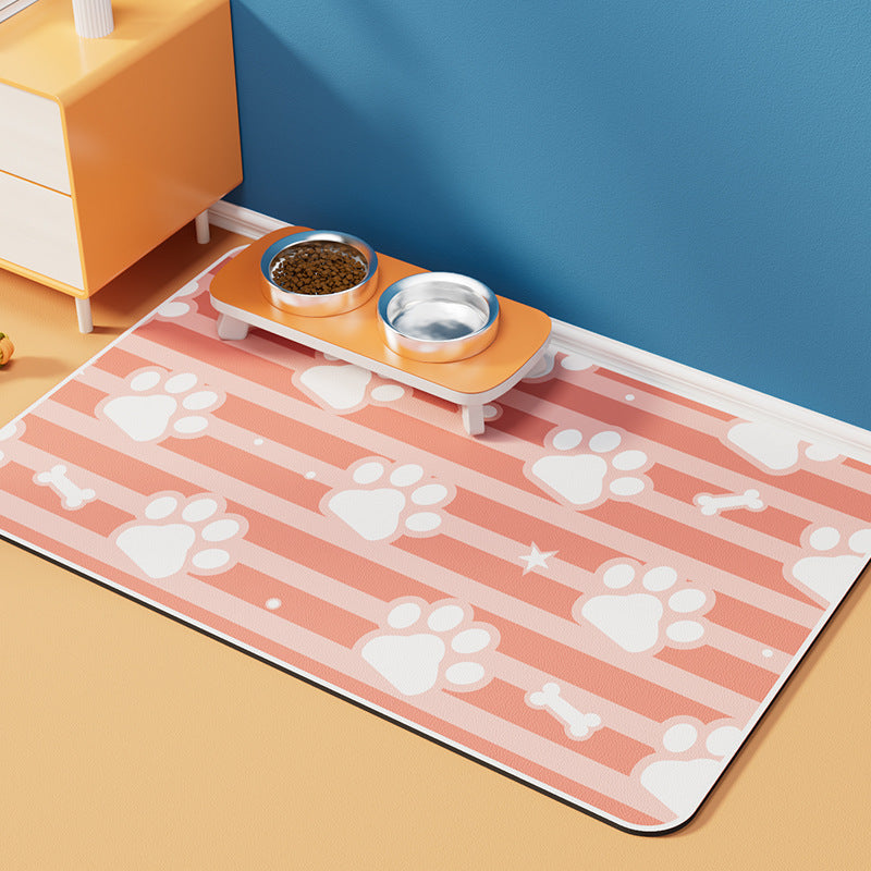 Quick-Dry Diatom Floor Mat – Spill-Proof & Waterproof Pet Placemat