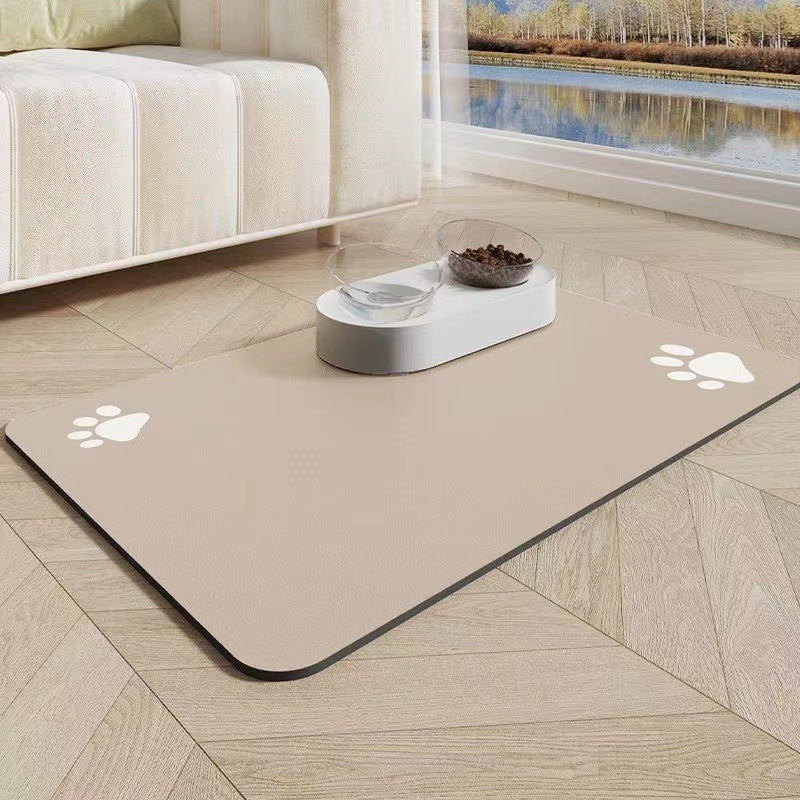 Quick-Dry Diatom Floor Mat – Spill-Proof & Waterproof Pet Placemat