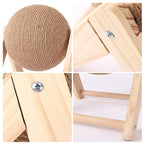 Professional Vertical Cat Toy Sisal Cat Catching Ball – Eco-Friendly Wooden Frame