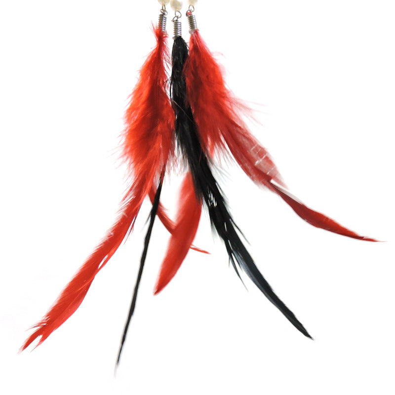 Interactive Feather Bells Cat Toy | Engaging Bell & Feather Teaser for Cats