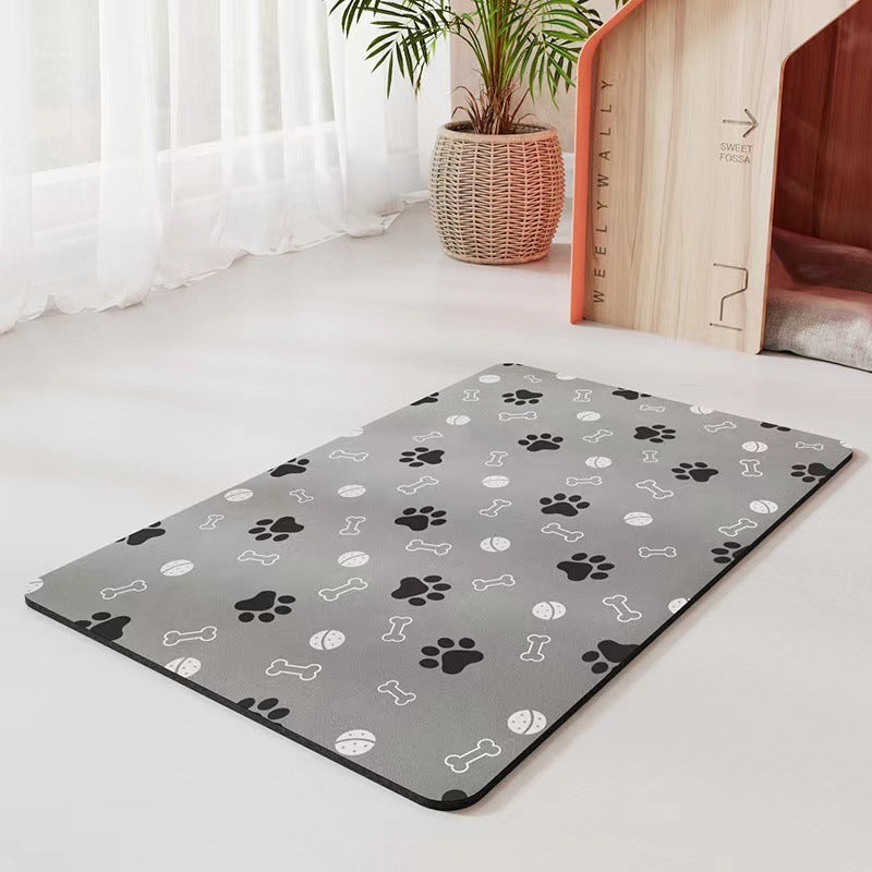 Quick-Dry Diatom Floor Mat – Spill-Proof & Waterproof Pet Placemat