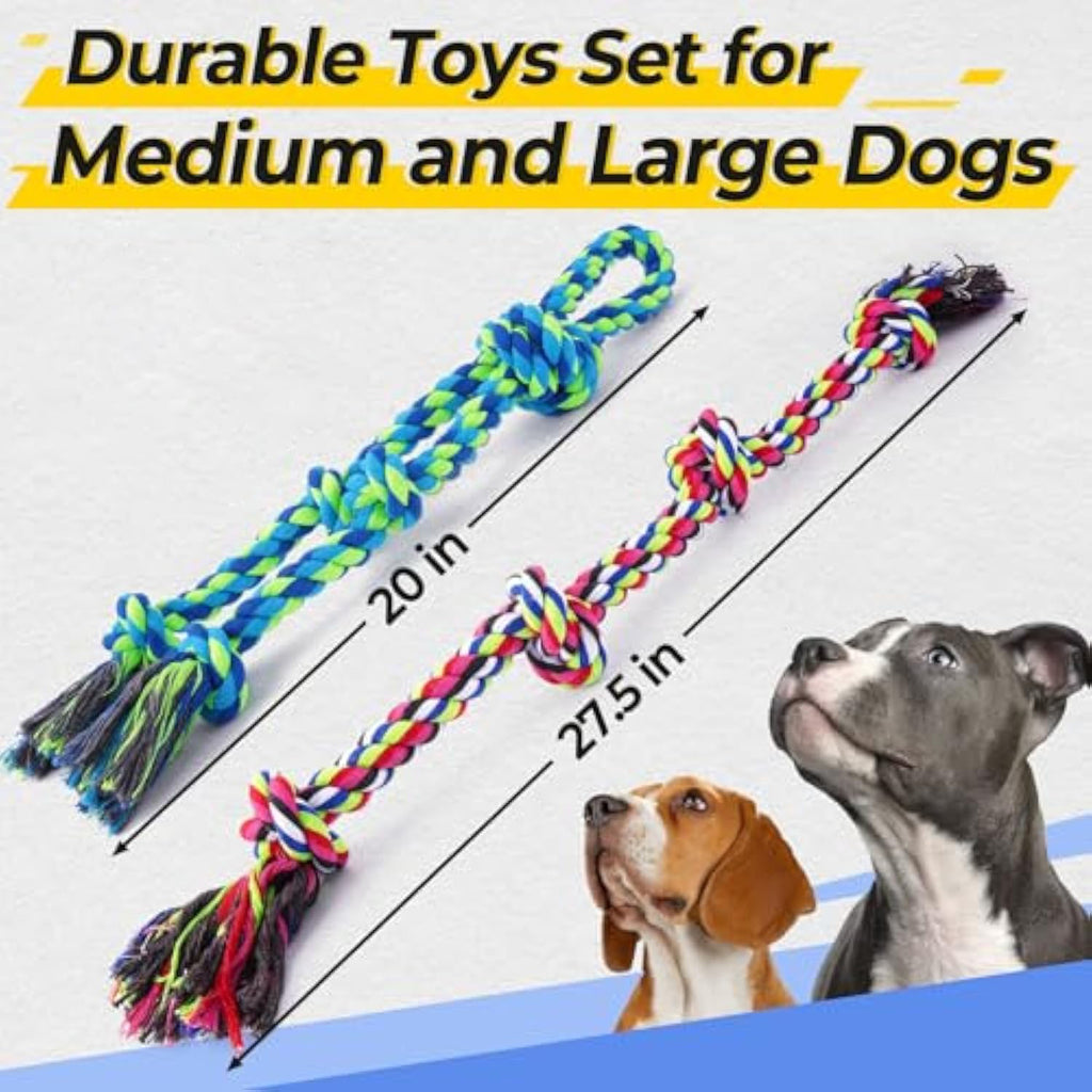 Heavy-Duty Rope Tug Toy – Tough Tug-of-War Fun for Dogs of All Sizes