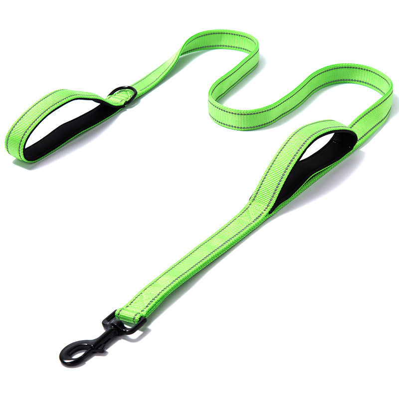 Double-Thick Reflective Nylon Leash – Safety & Strength Combined
