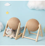 Professional Vertical Cat Toy Sisal Cat Catching Ball – Eco-Friendly Wooden Frame