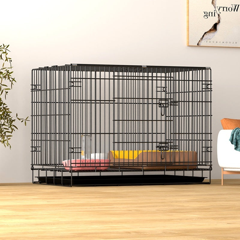 Secure Foldable Dog Crate – Locking Kennel for Corgi, Shiba, Medium/Large Breeds