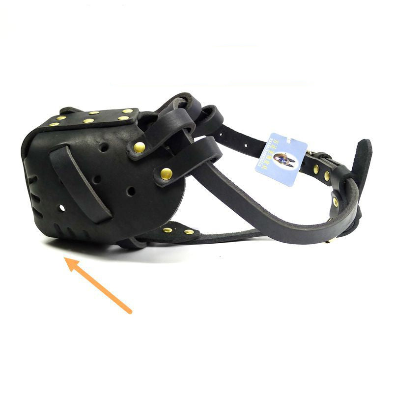 Cowhide Leather Basket Muzzle – Durable Protection for Medium & Large Dogs
