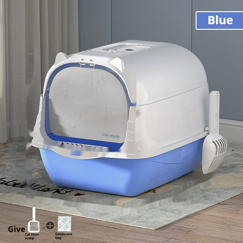 Oversized Enclosed Cat Litter Box – Spacious, High-Sided, Odor-Controlled