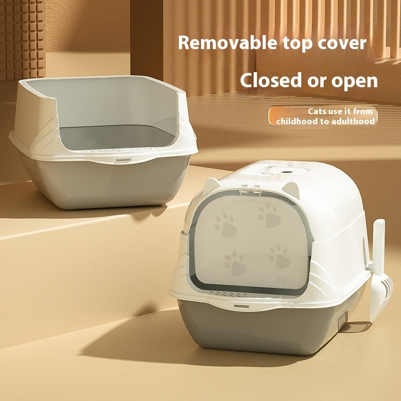 Oversized Enclosed Cat Litter Box – Spacious, High-Sided, Odor-Controlled