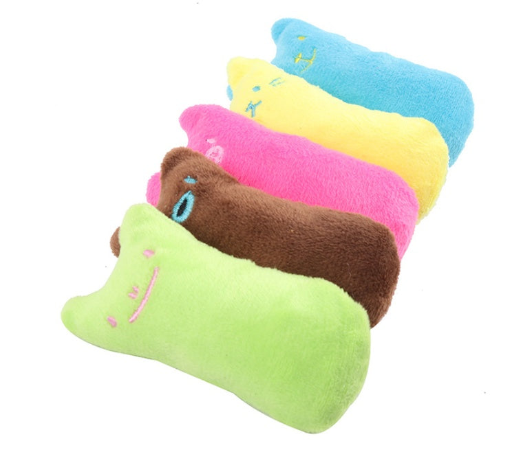 Catnip Cat Toy Pillow | Interactive Plush Toy for Teeth Grinding & Biting | Mint-Scented Cat Accessory