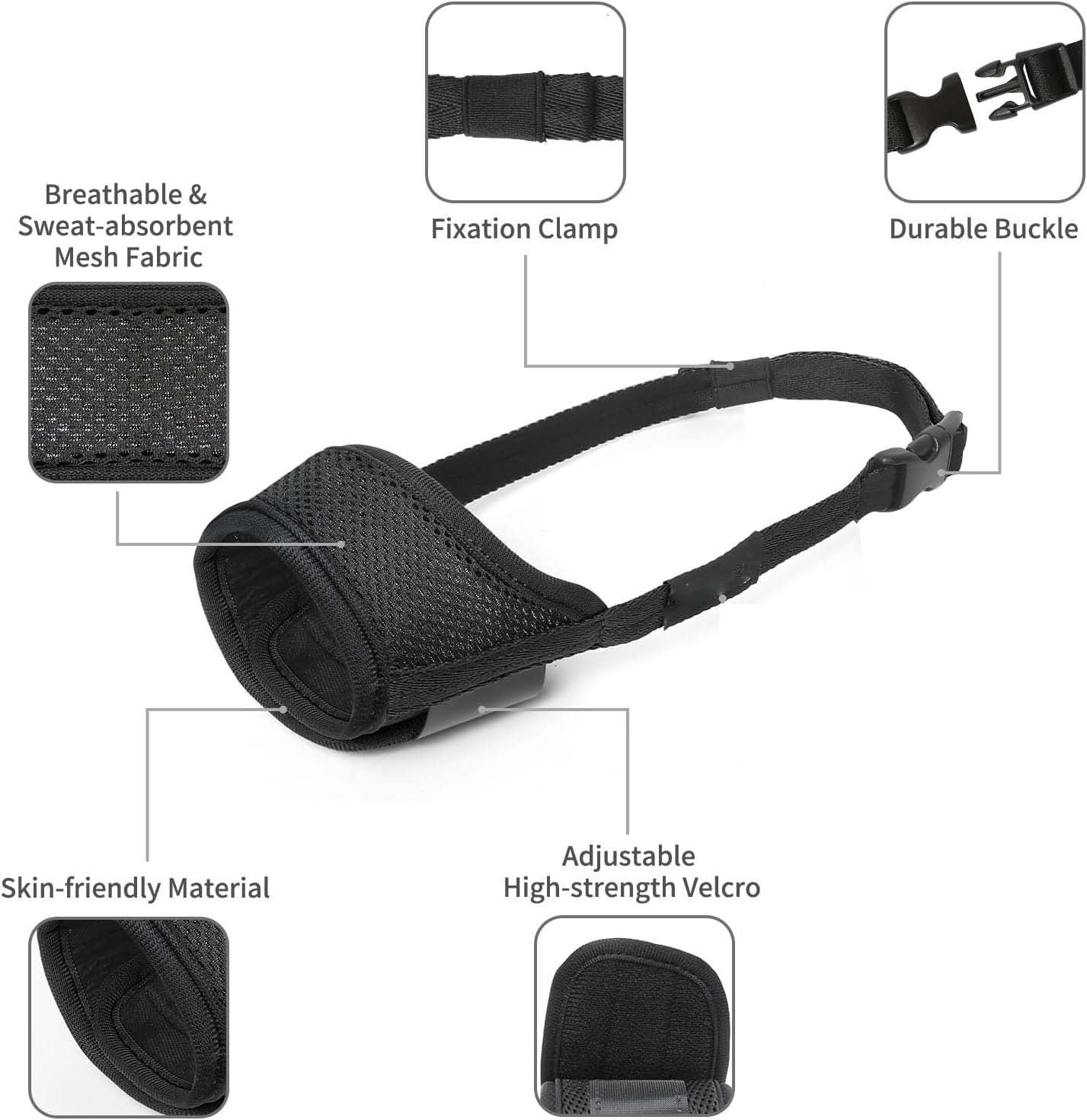 Mesh Front-Opening Dog Muzzle – Comfortable Anti-Bite & Pant-Friendly Design