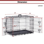 Secure Foldable Dog Crate – Locking Kennel for Corgi, Shiba, Medium/Large Breeds