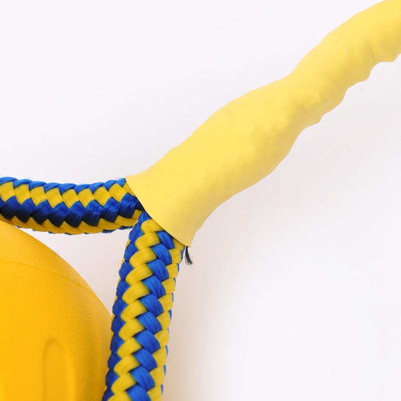 EVA Floating Dog Training Ball with Rope | Bite-Resistant Chew Toy for Puppies & Medium Dogs