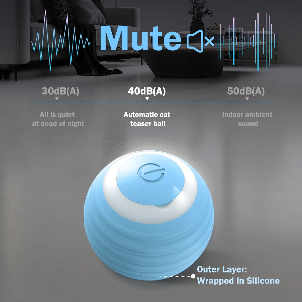 Smart Sensing Interactive Cat Ball Toy – USB Rechargeable, LED Lights