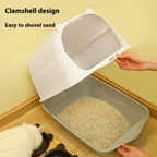Oversized Enclosed Cat Litter Box – Spacious, High-Sided, Odor-Controlled
