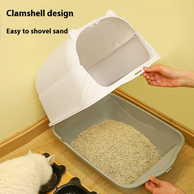 Oversized Enclosed Cat Litter Box – Spacious, High-Sided, Odor-Controlled