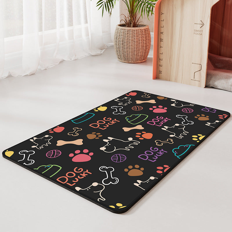 Quick-Dry Diatom Floor Mat – Spill-Proof & Waterproof Pet Placemat