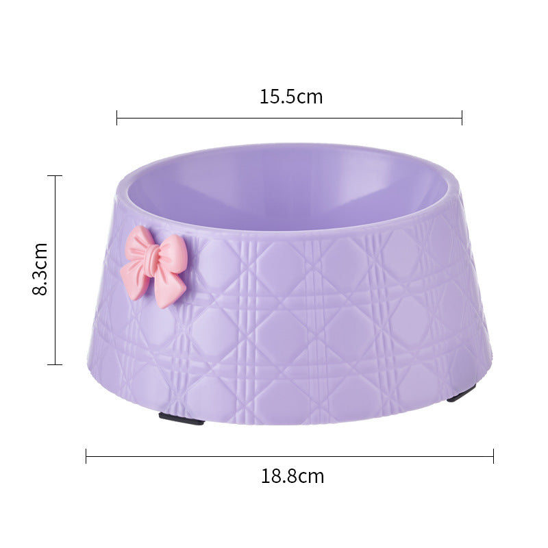 Bowknot Diamond Pet Feeding Bowl – Sweet & Stylish Feeder for Puppies & Cat