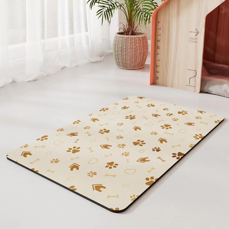 Quick-Dry Diatom Floor Mat – Spill-Proof & Waterproof Pet Placemat