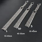 Double-Row Metal Training Chain Collar — Strong & Stylish Control