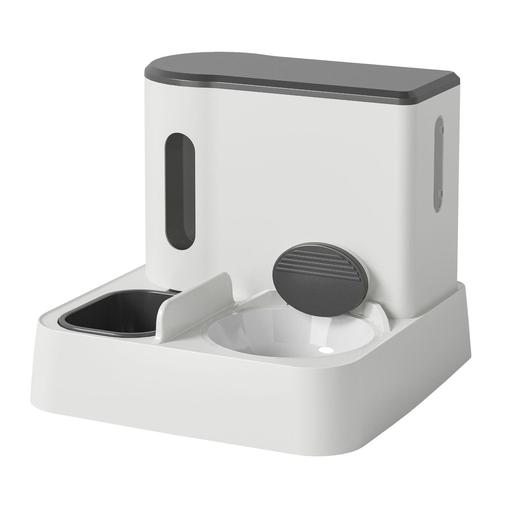 Automatic Pet Feeder & Water Dispenser | Integrated Double Bowls for Cats & Small Dogs