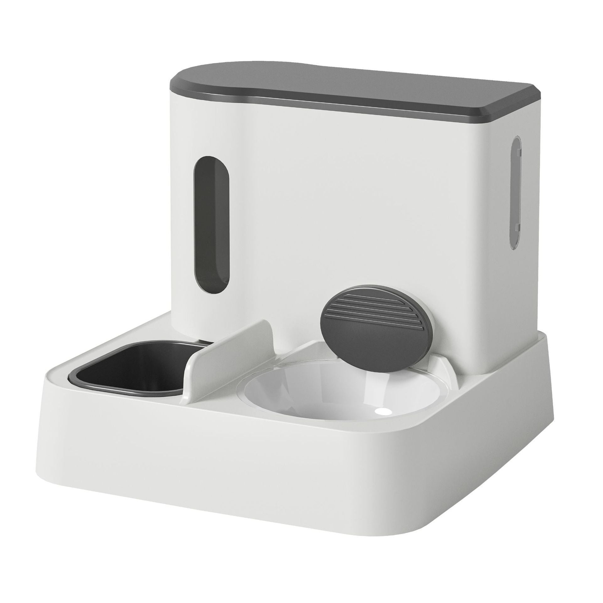 Automatic Pet Feeder & Water Dispenser | Integrated Double Bowls for Cats & Small Dogs