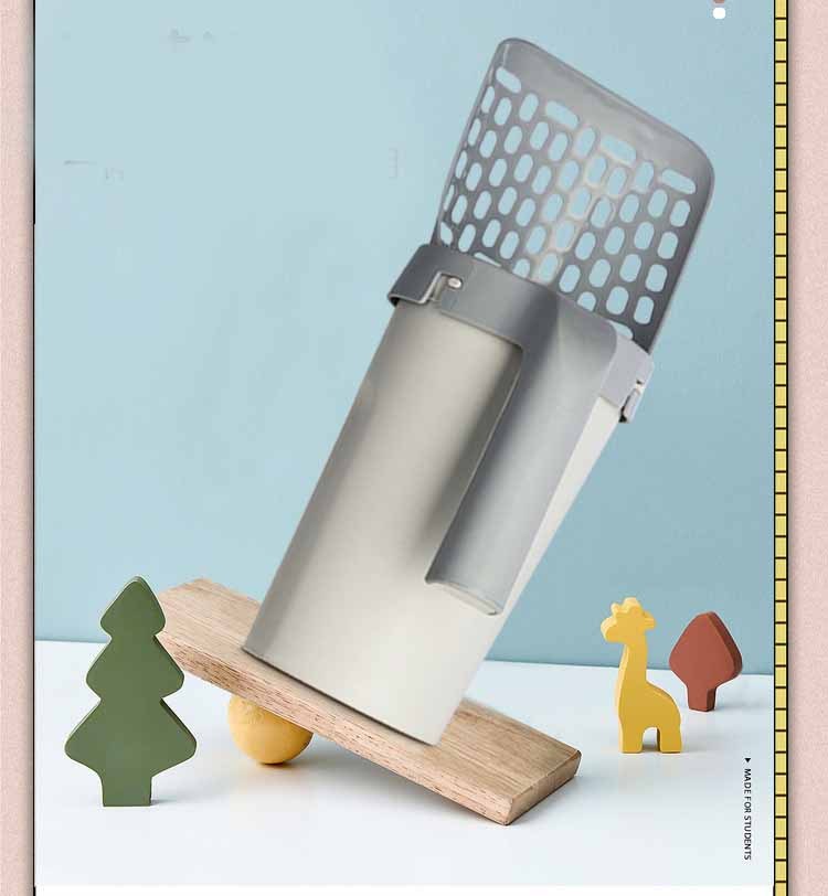 Removable Plastic Integrated Cat Litter Scoop Set – Ergonomic Handle, Easy Clean