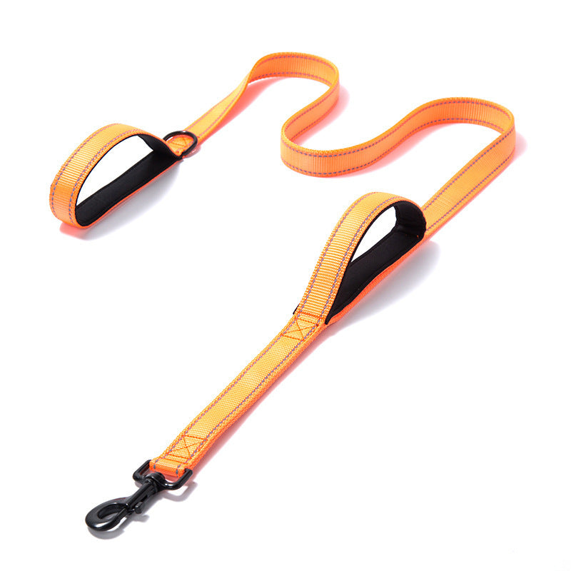 Double-Thick Reflective Nylon Leash – Safety & Strength Combined