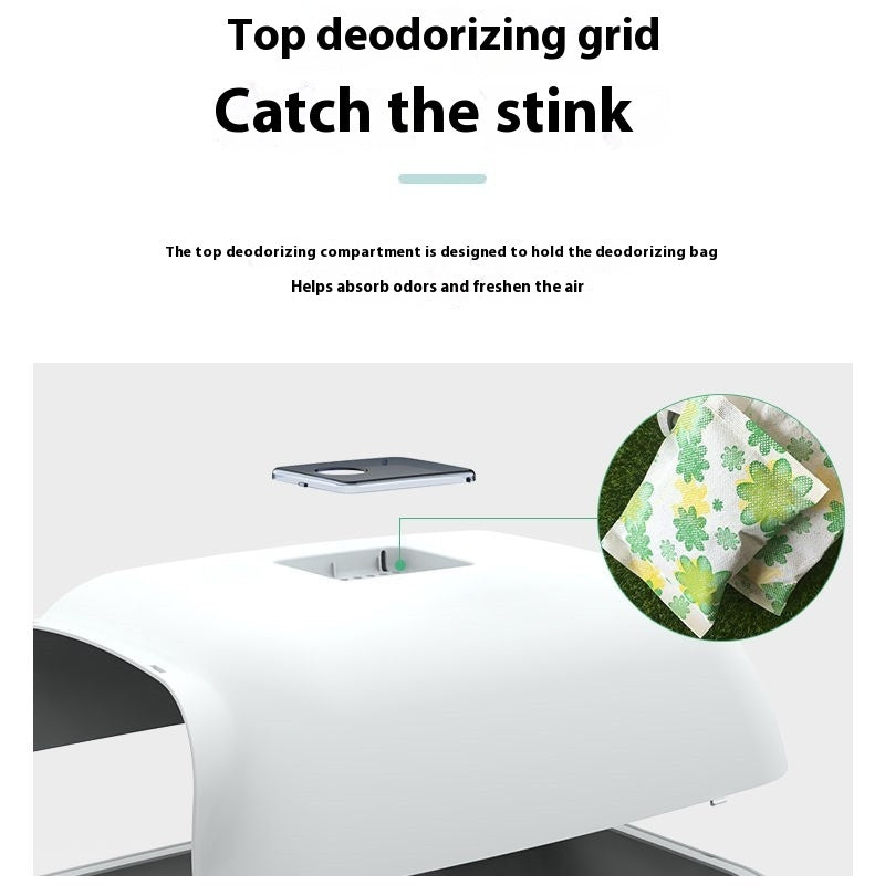 Fully Enclosed Cat Litter Box – Anti-Splash, Easy Clean, Spacious Design